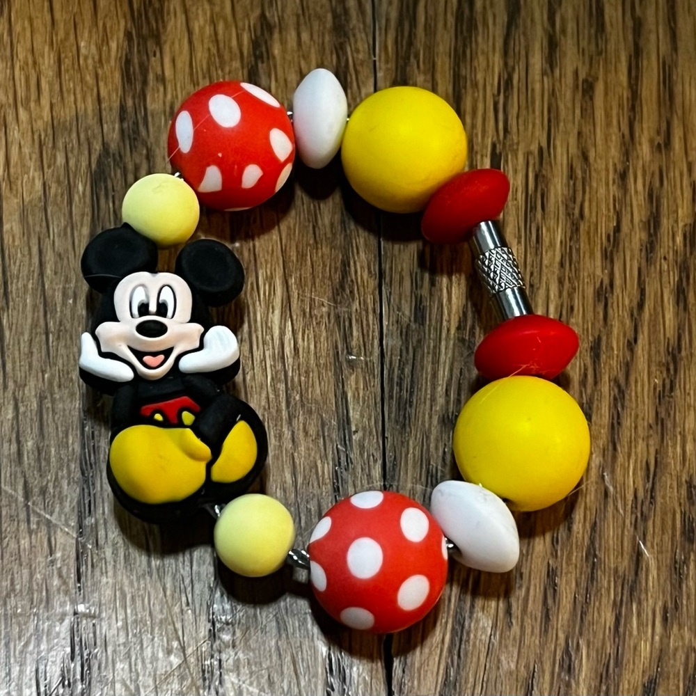 Handmade iconic Mickey Mouse Stanley Tumbler Cup Handle Bracelet charm